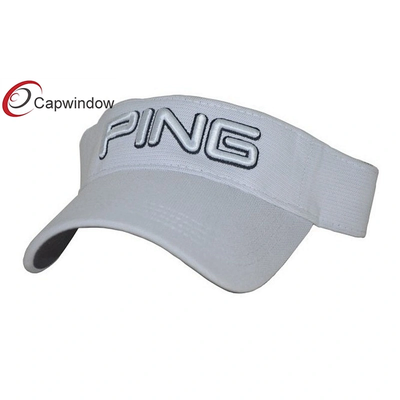 PING 3D Embroidery Tennis Sun Visor With Flat Embroidery On Closure