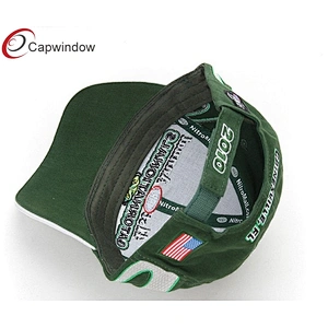 NHRA Flame Embroidery Racing Baseball Caps With White Sandwich Peak