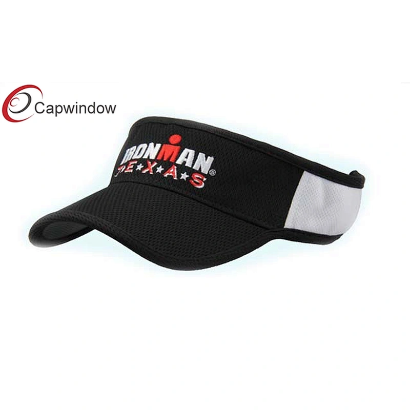 A Binding Strip Around Beak And Crown Tennis Sun Visor With Plastic Buckle Closure