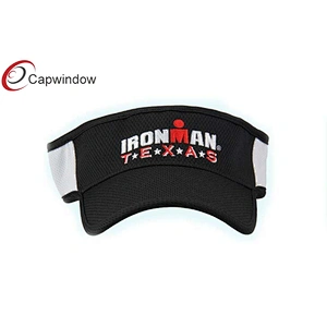 A Binding Strip Around Beak And Crown Tennis Sun Visor With Plastic Buckle Closure