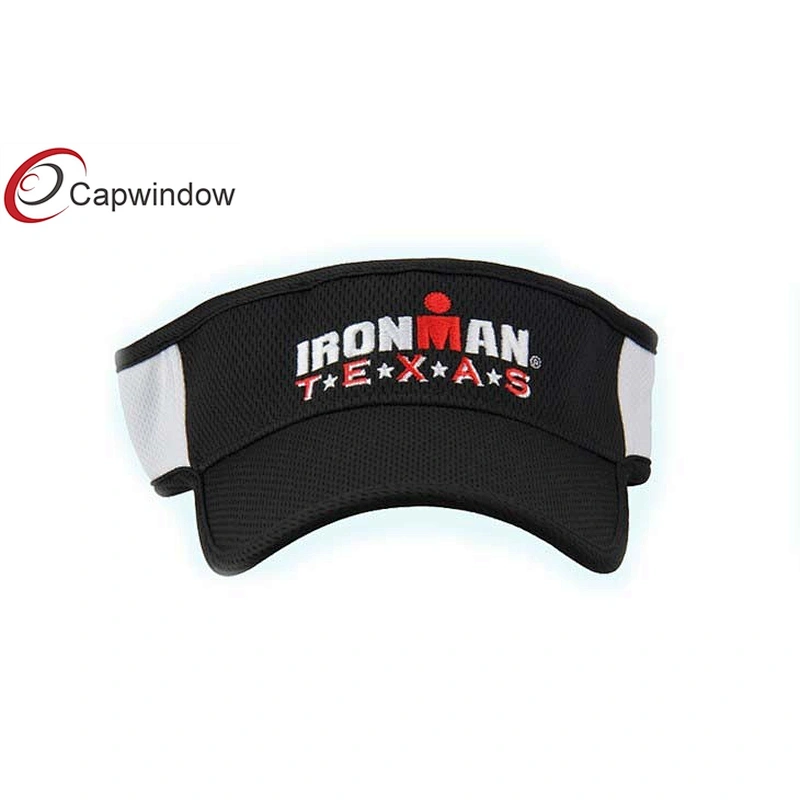 A Binding Strip Around Beak And Crown Tennis Sun Visor With Plastic Buckle Closure