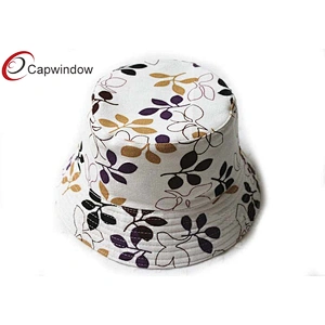 Lady`s Allover Цветочный узор с печатью Рыбак Ведро Hat