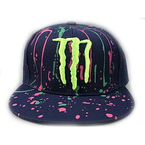 3D Embroidery Fitted Baseball Hats With Allover Colored Printing