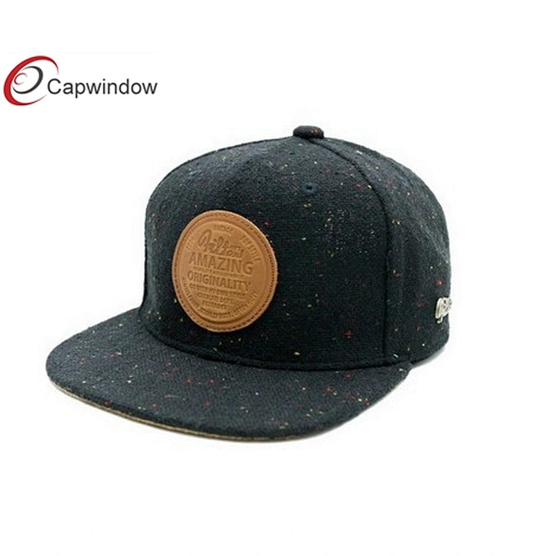 30% Wool 70% Acrylic Wool Baseball Caps With White 3D Star Embroidery