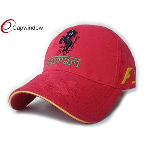 46 3D Embroidery Racing Baseball Caps With White Sandwich Peak