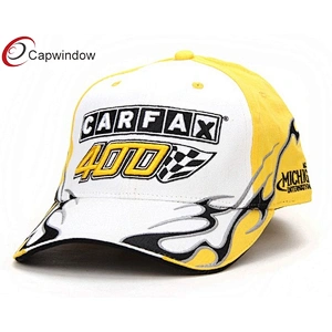 46 3D Embroidery Racing Baseball Caps With White Sandwich Peak