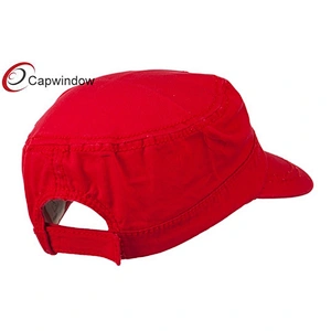 Red Breast Cancer Embroidered Colorful Washed Military Cap