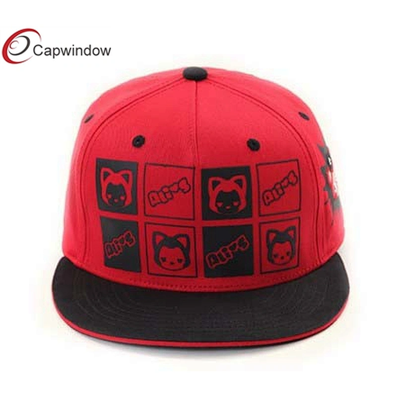 Black Pattern Printing Snapback Baseball Cap With Black Sandwich Beak
