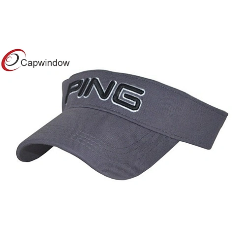 PING 3D Embroidery Tennis Sun Visor With Flat Embroidery On Closure