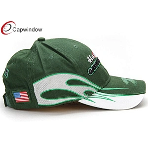 NHRA Flame Embroidery Racing Baseball Caps With White Sandwich Peak