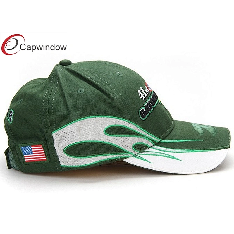 NHRA Flame Embroidery Racing Baseball Caps With White Sandwich Peak