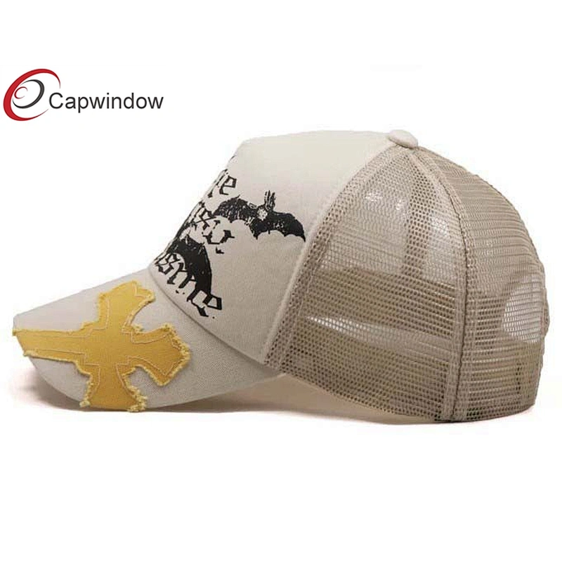 X Application Embroidery Trucker Mesh Caps With Screen Printing Logo On Front