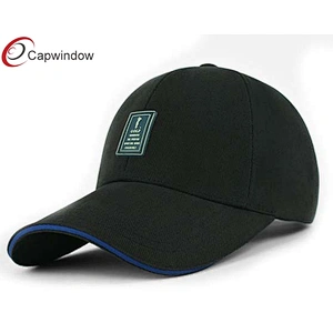 Rubber Patch Logo Washed Heavy Brushed Cotton Twill Golf Baseball Caps
