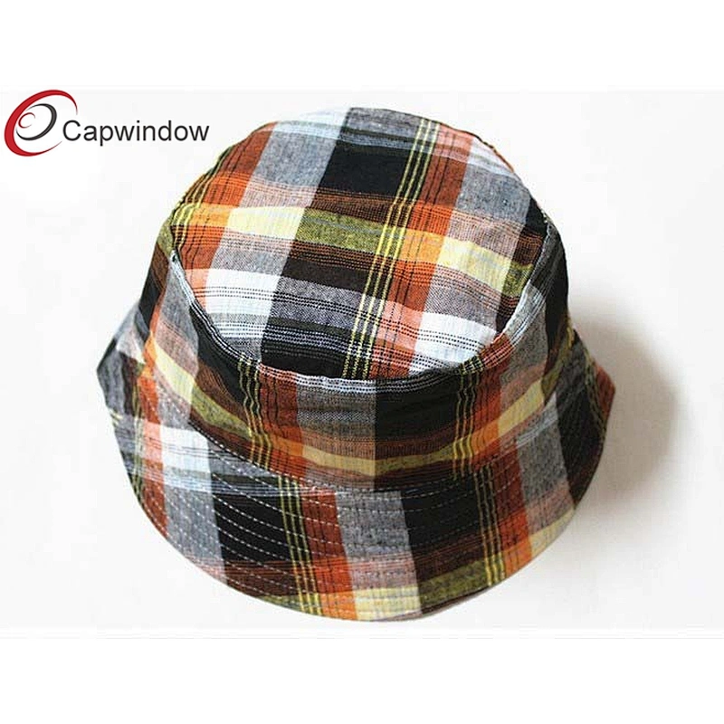 Women`s Classical Red Checks Pattern Printing Fisherman Bucket Hat