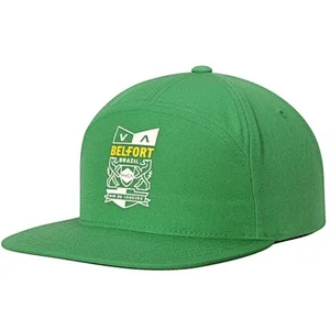 Green Vitor Sports Adjustable Snapback Hat with Heat-Sealed Graphics