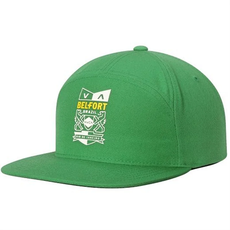 Green Vitor Sports Adjustable Snapback Hat with Heat-Sealed Graphics