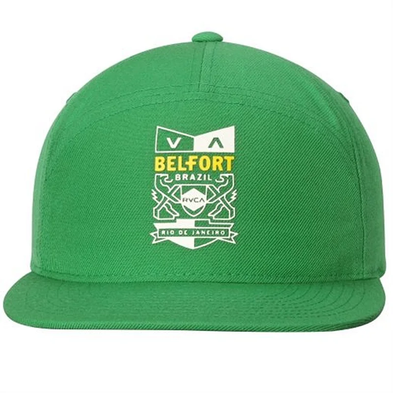 Green Vitor Sports Adjustable Snapback Hat with Heat-Sealed Graphics