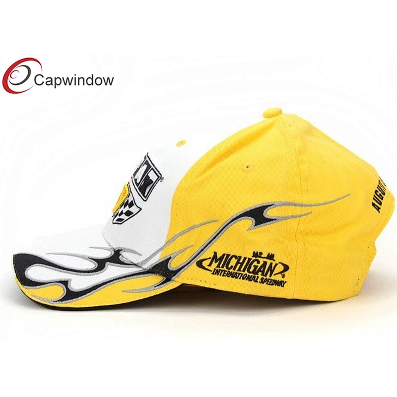 46 3D Embroidery Racing Baseball Caps With White Sandwich Peak