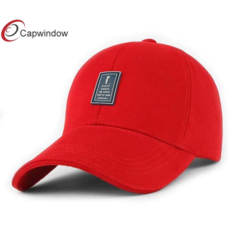 Rubber Patch Logo Washed Heavy Brushed Cotton Twill Golf Baseball Caps