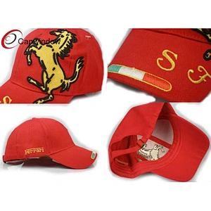 F1 Horse 3D Embroidery Racing Baseball Caps With Metal Buckle Closure