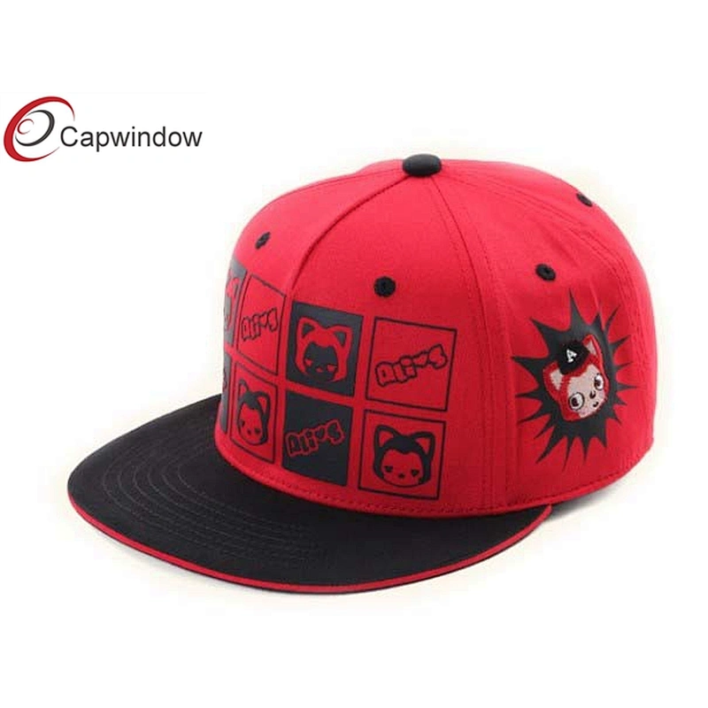 Black Pattern Printing Snapback Baseball Cap With Black Sandwich Beak