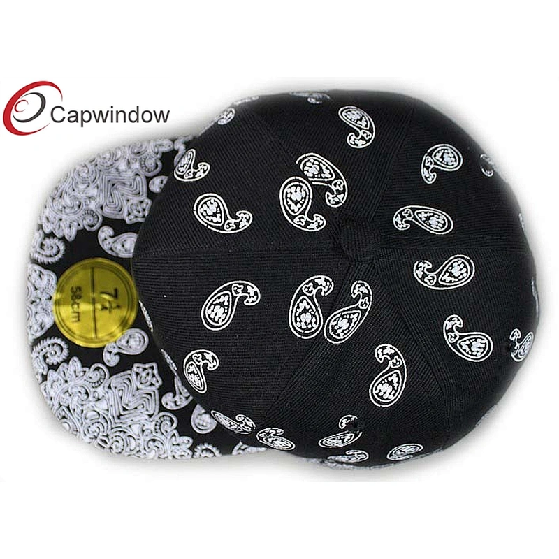 White Allover Amoeba Pattern Printing Hip Hop Baseball Caps