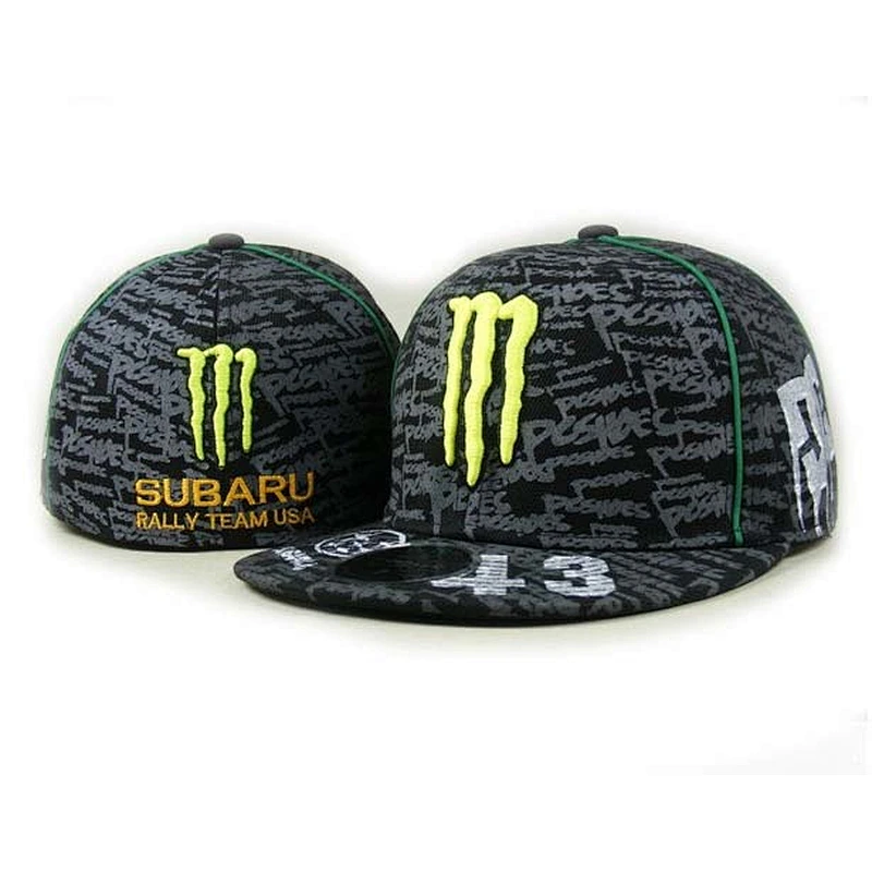 3D Embroidery Fitted Baseball Hats With White And Black Checks Printed Fabric