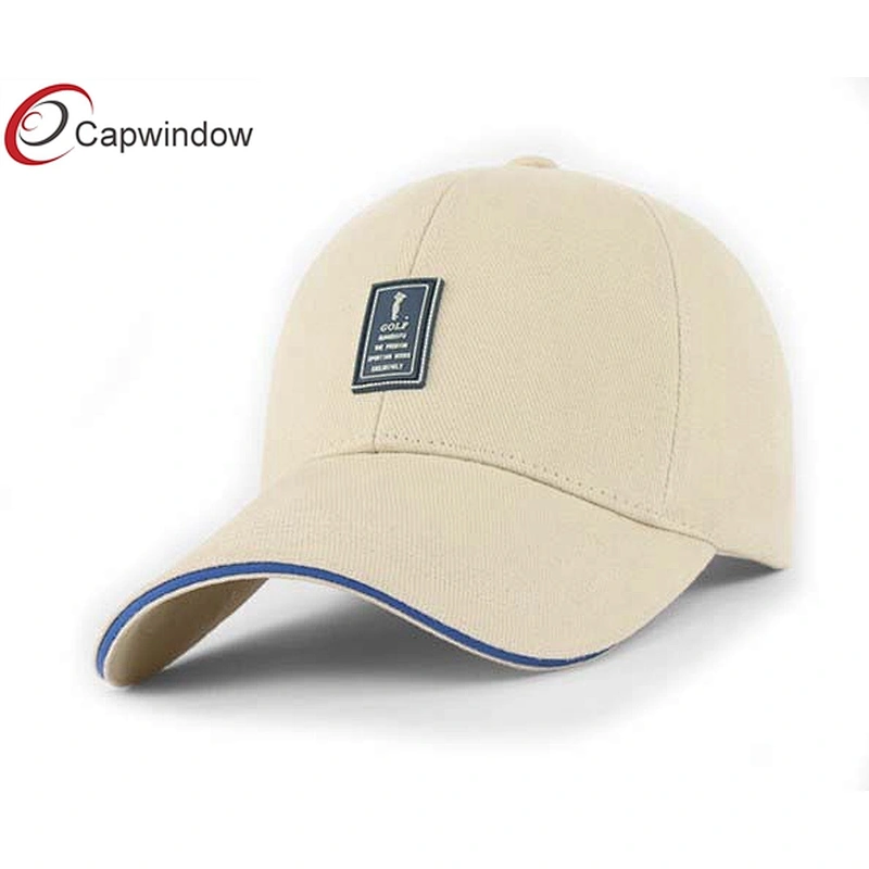 Rubber Patch Logo Washed Heavy Brushed Cotton Twill Golf Baseball Caps
