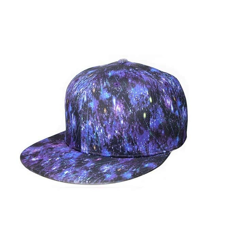 Fireworks Heat Printing Flat Brim Baseball Hats With Velcro Closure