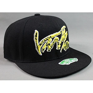 2 Color 3D Embroidery Fitted Baseball Hats With Black Fabric Peak