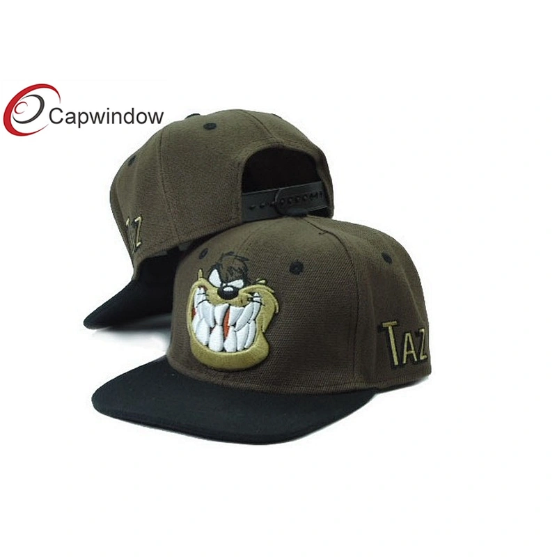 Cartoon 3D Embroidery Childrens Baseball Caps With Plastic Snap Closure