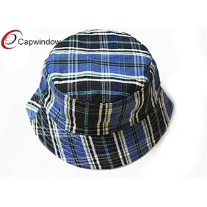 Women`s Classical Red Checks Pattern Printing Fisherman Bucket Hat