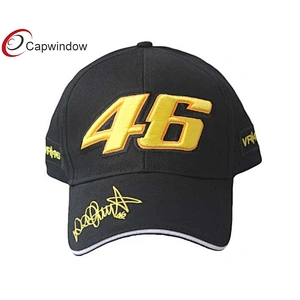 46 3D Embroidery Racing Baseball Caps With White Sandwich Peak