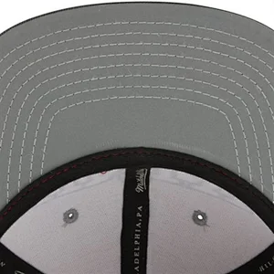 Red and Grey Adjustable Snapback Hat with 3D Embroidery