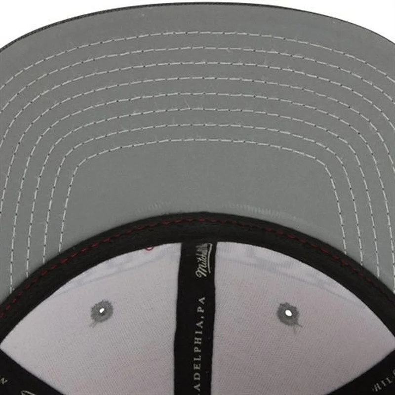 Red and Grey Adjustable Snapback Hat with 3D Embroidery