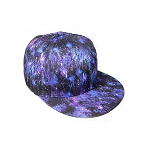 Fireworks Heat Printing Flat Brim Baseball Hats With Velcro Closure