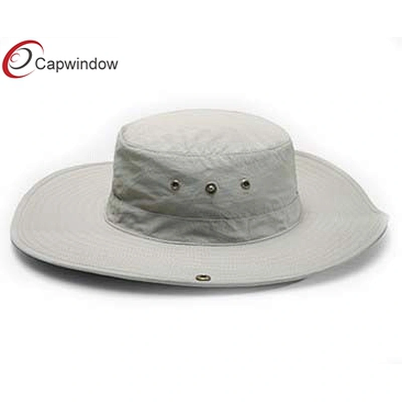Men`s Grey Fisherman Bucket Hat With Rope Hold And Plastic Button