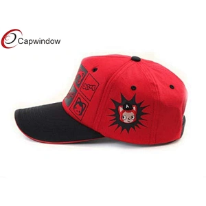 5 Panel Printing Logo Cotton Baseball Caps With A Sandwich On The Beak