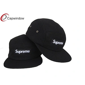 Allover Zebra Printed 5 Panel Camper Cap With Flat Embroidery Logo