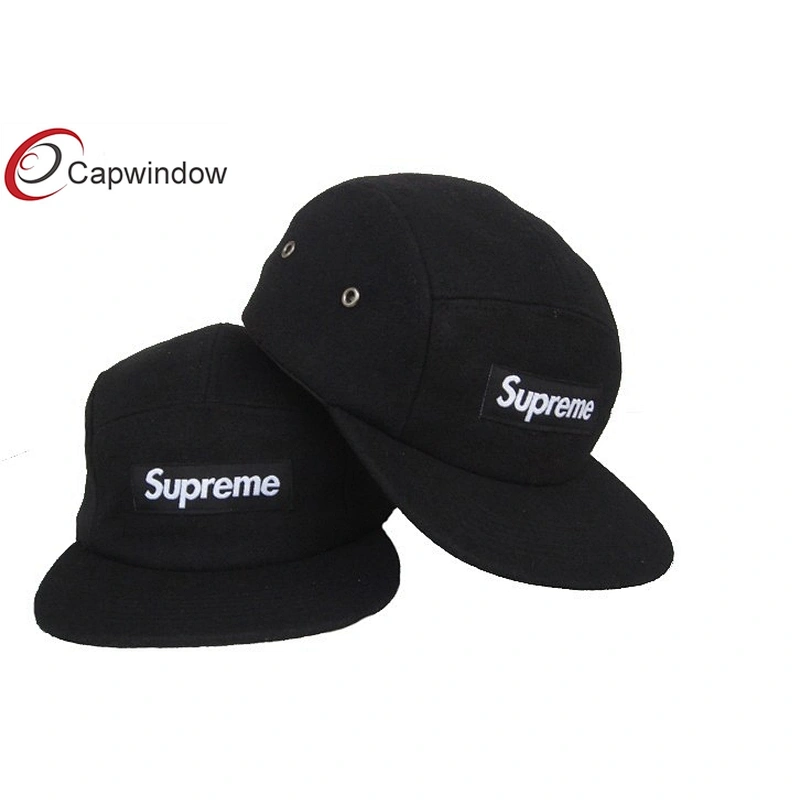 Allover Zebra Printed 5 Panel Camper Cap With Flat Embroidery Logo