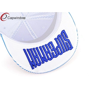 3D Embroidery Snapback Baseball Cap With Sky Blue Ripstop Fabric