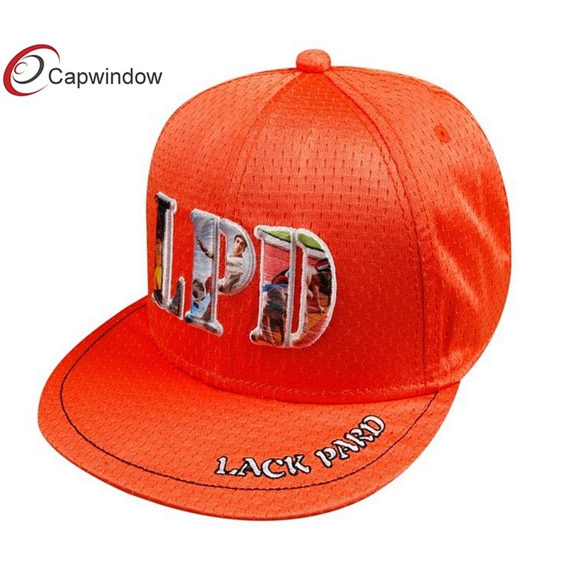 3D Sublimation Printing Embroidery Snapback Baseball Cap With Mesh Fabric