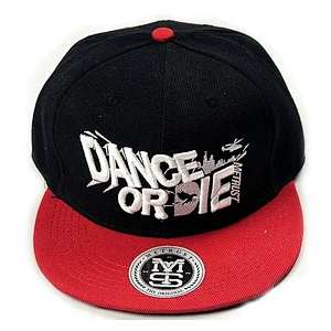 White 3D Embroidery Fitted Baseball Hats With Red Peak And White Sticke