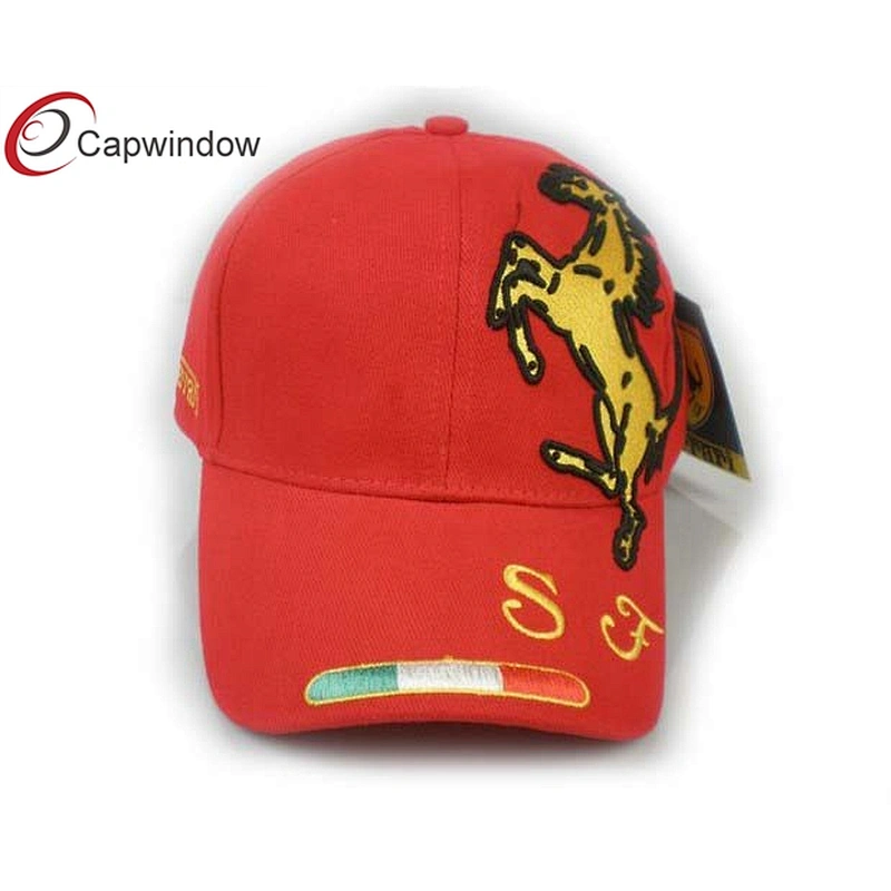 F1 Horse 3D Embroidery Racing Baseball Caps With Metal Buckle Closure