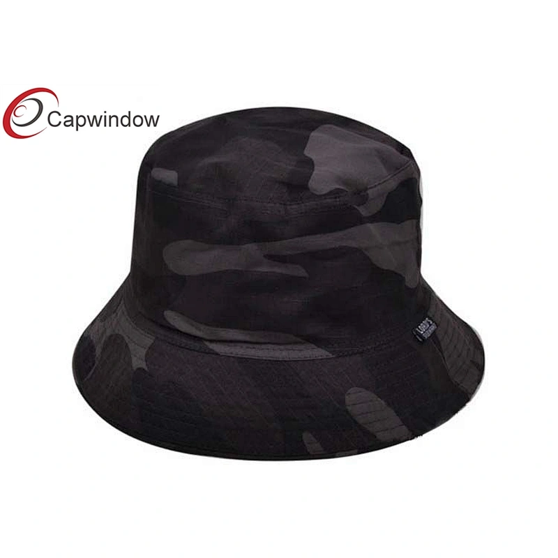 Men`s Camouflage Pattern Printing Fisherman Bucket Hat With A Woven Label