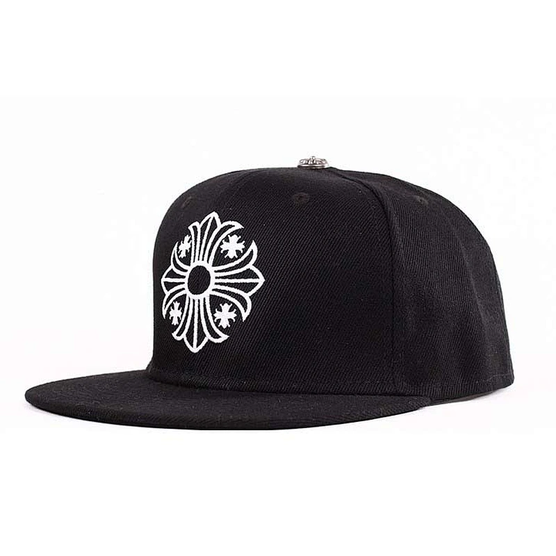 Leopard-Print Leather Peak Snapback Cap With Metal Top Button