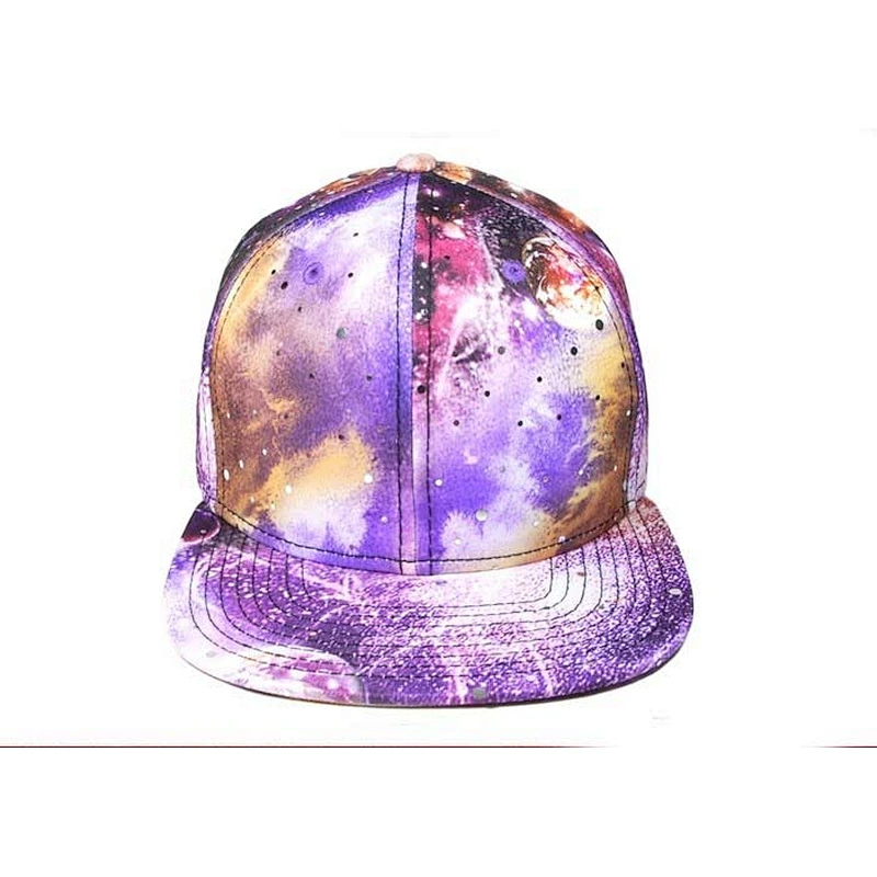 Allover Colored Heat Printing Fitted Baseball Hats With Velcro Closure
