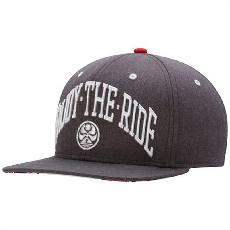 Wool and Acrylic Blended Snapback Baseball Hat with 3D Embroidery
