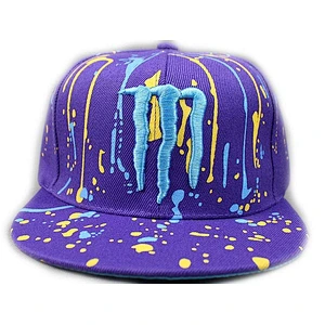 Red Acrylic Fabric Custom Strapback Hats With 3D Embroidery