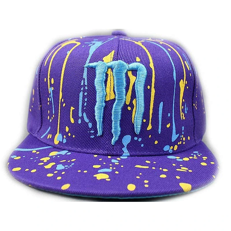 Red Acrylic Fabric Custom Strapback Hats With 3D Embroidery